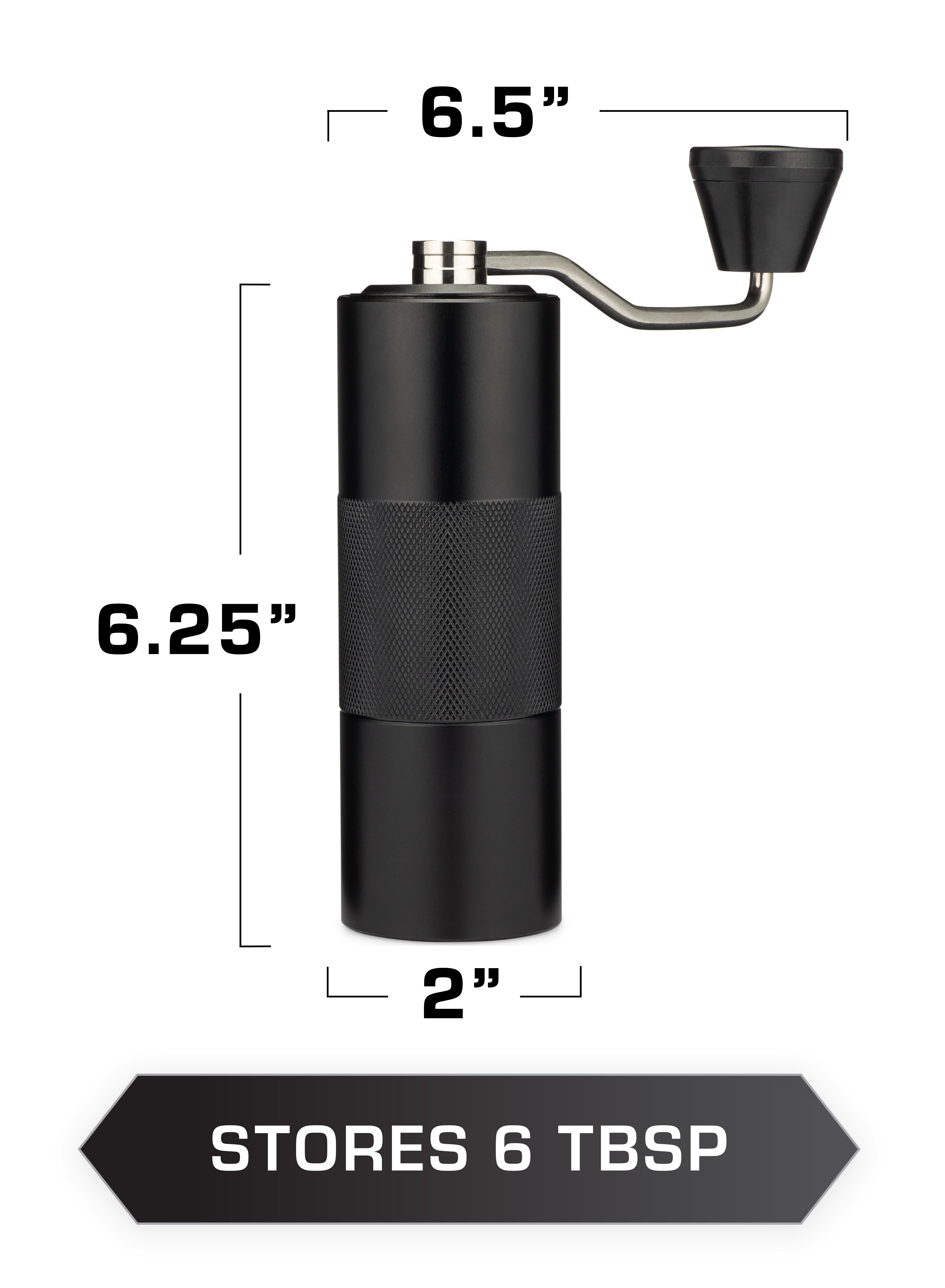 COLETTI Crag Hand Coffee Grinder — CNC Manual Coffee Grinder — Camping Coffee Grinder, Manual Burr Coffee Grinder, Coffee Hand Grinder – Travel Coffee Grinder for Camping, Hiking & Adventure