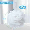 thumbnail image 2 of Scheam Bath Sponge Loofah Shower Pouf White Mesh Shower Puff (60g/Pcs), 2 of 7