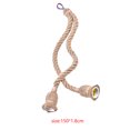 thumbnail image 3 of Bombilla de luz de cuerda de cáñamo americano, lámparas Retro creativas de cabeza simple y doble, cable fijo, soporte de lámpara colgante Iluminación y accesorios marrón 18 mm (1.5 M) 2 cabezas Billuyoard HA0476-04, 3 of 5
