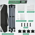 thumbnail image 3 of Hoteel Canopy 10x10 Pop Up Canopy Tent 1-Button Push Easy up Outdoor Canopy Instant Portable Commercial Shelter Waterproof UPF50+ Gazebo with Reflective Strip, Air Vent & 4 Sandbags, White, 3 of 8