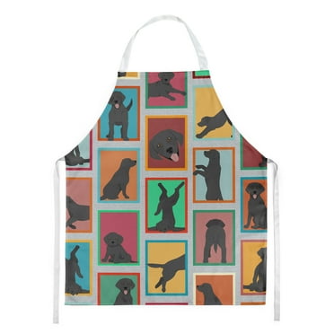 Lots of Black Labrador Retriever Apron 27 in x 30 in
