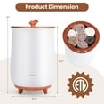 thumbnail image 3 of Costway 23L Bathroom Towel Warmer Bucket 4 Timer with Fragrance Holder & 3-Level Heating Brown, 3 of 10