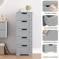 thumbnail image 3 of Homfa Modern Bathroom Cabinet, Free Standing Storage Cabinet with 5 Drawers Organizer Unit for Living Room Bedroom, Grey, 3 of 7