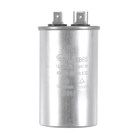 

Uxcell 12.5uF 450V AC Aluminum Case with Terminal Round CBB65 Run Capacitor