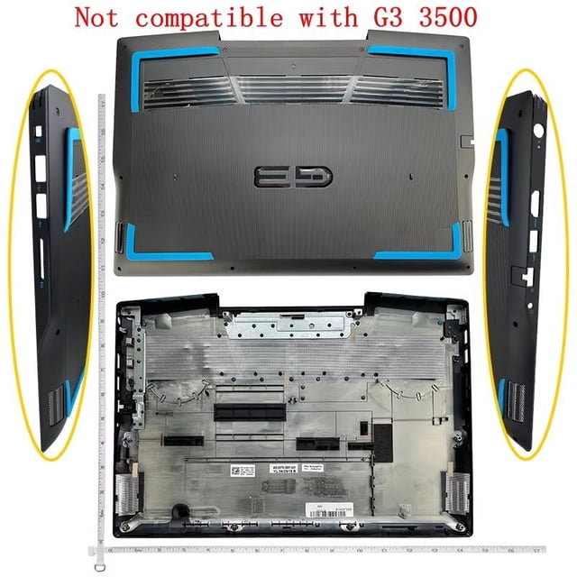 New For Dell Series G3 3590 3500 LCD top case/Bezel Cover/Palmrest Upper Case/Bottom Base Keyboard black blue D shell