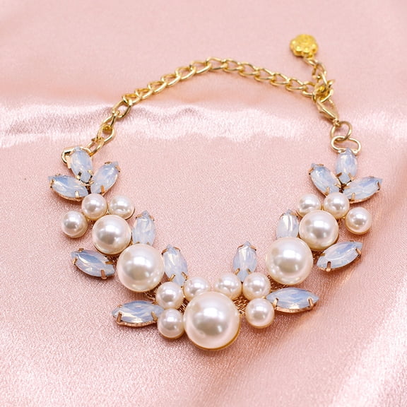 Dog Collar Gold Chain Necklace with Diamonds for Small Medium Puppy Stainless Steel Adjustable Pet Jewelry Accessories,White Size S
