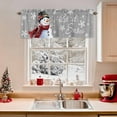 thumbnail image 2 of Valances for Windows Christmas Snowman Rod Pocket Cafe Window Treatments Valance Curtains for Kitchen Bathroom Laundry Basement Windows 56"x16", 2 of 7
