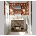 thumbnail image 2 of S4sassy Self-Stick Decorative Wallpaper, Beige Rose Vine Print Wall Paper, Vinyl Waterproof Contact Paper, Brown, 25"x240" Removable Renter Friendly Wall Covering For Bedroom, Livingroom, Dining room, 2 of 9