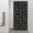 thumbnail image 2 of Gray Halloween Bats and Spider Webs Shower Curtain 36"x72" ,Bathroom Decorative Shower Curtains Set with 12 Hooks,Modern Waterproof Washable Shower Curtain, 2 of 6