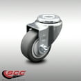 thumbnail image 2 of 3.5 Inch SS Thermoplastic Rubber Wheel Swivel Bolt Hole Caster Service Caster, 2 of 2