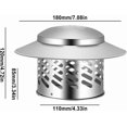 thumbnail image 2 of Bouchon de Cheminée en Acier Inoxydable 110mm, Couvercle de Cheminée, Couvercle de Tuyau de Cheminée, Couvercle de Pluie pour Ventilation Améliorée de Cheminée, 2 of 5
