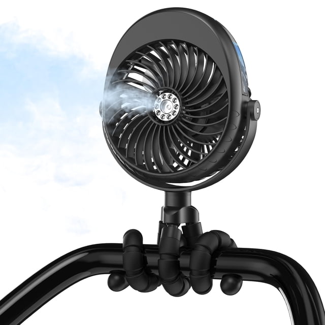 Ventilador para cochecito de bebé Misting COMLIFE 2025 mejorado, 4000 mAh
