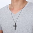 thumbnail image 4 of Simple Cross Necklace for Mens Stainless Steel Pendant,24 Inch, 4 of 4
