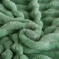 thumbnail image 3 of JML Super Soft Throw Blanket Premium Silky Flannel Fleece Ribbed Jacquard Lightweight Bed Blanket All Season Use Green Ribbed, Throw(40"x60"), 3 of 8