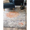 thumbnail image 1 of Unique Loom 3139980 8 x 10 ft. Klimt Vita Rectangular Rug, Gray, 1 of 1