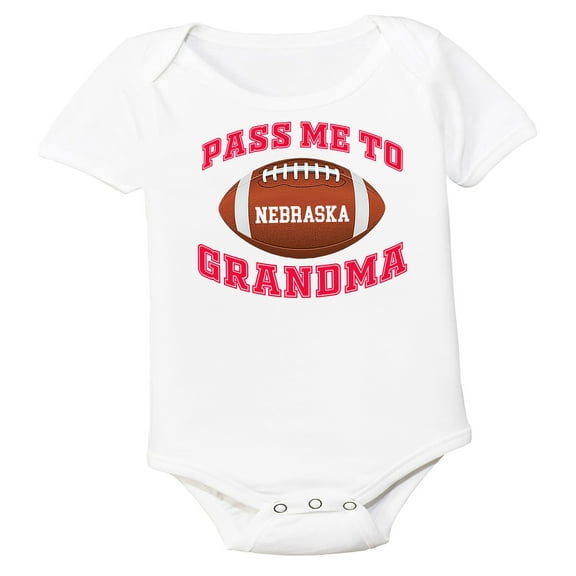 Future Tailgater Pass Me to GrandMa Baby Bodysuit for Nebraska Fans