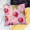 thumbnail image 2 of BANET Cute Pink Fruit Throw Pillow Covers for Toddler Decor Decorative Pillow Case Pillowcase Super Soft Plant Outdoor Pillows Covers Bedroom Tree 24x24in, 2 of 5