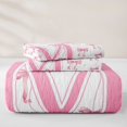 thumbnail image 5 of Manfei Pink Ribbon Bowknot Twin Quilt Set For Girls,Cartoon 3D Letter M Personalized Twin Coverlet Set For Kids,2-Piece, 5 of 7