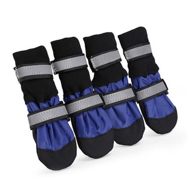 4pcs/set Waterproof Winter Pet Dog Shoes Antislip Rain Snow Boots for