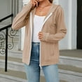 thumbnail image 2 of Lovskoo Women's Zipper Sweatshirt Hoodie with Pocket Long Sleeve Loose Jacket Outerwear Coat Khaki, 2 of 7
