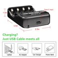 thumbnail image 4 of Cargador de baterías Kastar, paquete de 8 pilas AAA Ni-MH de 700 mAh con USB, 4 of 6