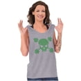 thumbnail image 3 of Saint Patrick's Day Shamrock Skull Plus Size Graphic Tank Top Brisco Brands 3X, 3 of 5