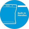 thumbnail image 2 of Ziploc Storage Bags, Double Zipper Seal & Expandable Bottom, Large, 5 Count, Big Bag, 2 of 5
