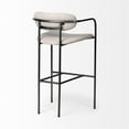 thumbnail image 6 of Maklaine 30" Seat Height Cream Seat Gold Metal Base Stool, 6 of 10