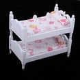 thumbnail image 4 of LeeQinersw 1/12 Dollhouse Miniature Pink Glove Printed Bunk Bed Bedroom Furniture Accessory, 4 of 6