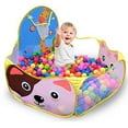 thumbnail image 5 of Baby Ball Pool Baby Play Tent Portable Baby Ball Ocean Pool and Basketball Hoop Animal Theme, 5 of 7