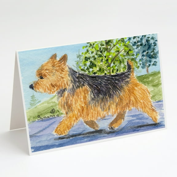 Norwich Terrier Greeting Cards and Envelopes Pack of 8