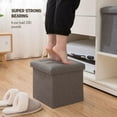 thumbnail image 7 of Folding Storage Ottoman Cube Space-Saving Storage Toy Box Foot Rest Stool Seat 11.8", 7 of 7