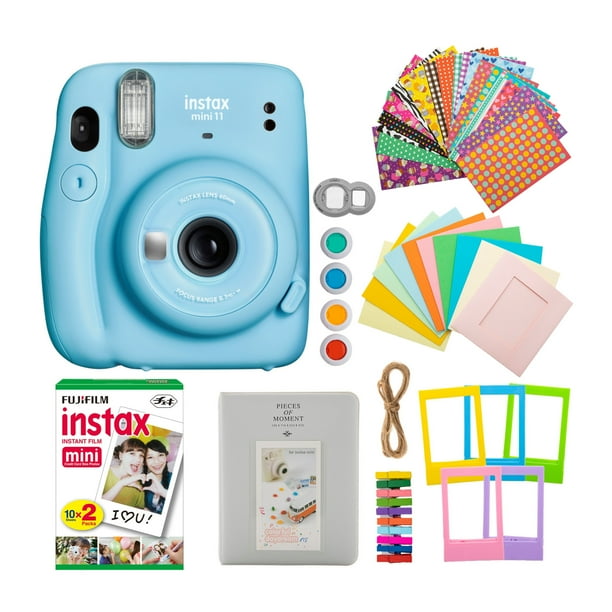 Fujifilm instax Mini 11 Instant Camera (Sky Blue) with ...
