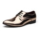thumbnail image 1 of Zapatos de cuero con punta puntiaguda británicos, zapatos de cuero brillante para hombres, zapatos de cuero de gran tamaño, deseo, 1 of 6