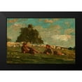 thumbnail image 2 of Homer, Winslow 18x13 Black Modern Framed Museum Art Print Titled - Boy and Girl in a Field with Sheep, 2 of 5