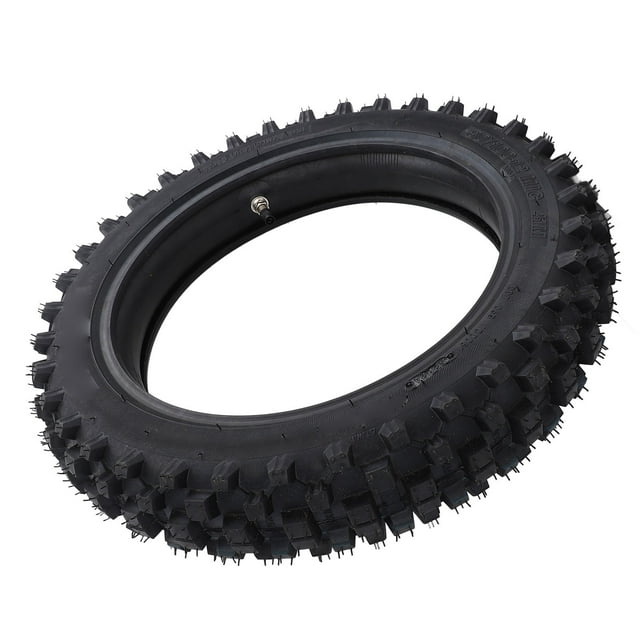 Neumático 80/100-12, Neumático De Motocicleta De Goma Resistente Con Tracción Mejorada Y Cámara De Aire Con Válvula Para Motos De Cross