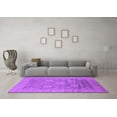 thumbnail image 3 of Ahgly Company Indoor Square Oriental Purple Industrial Area Rugs, 4' Square, 3 of 4