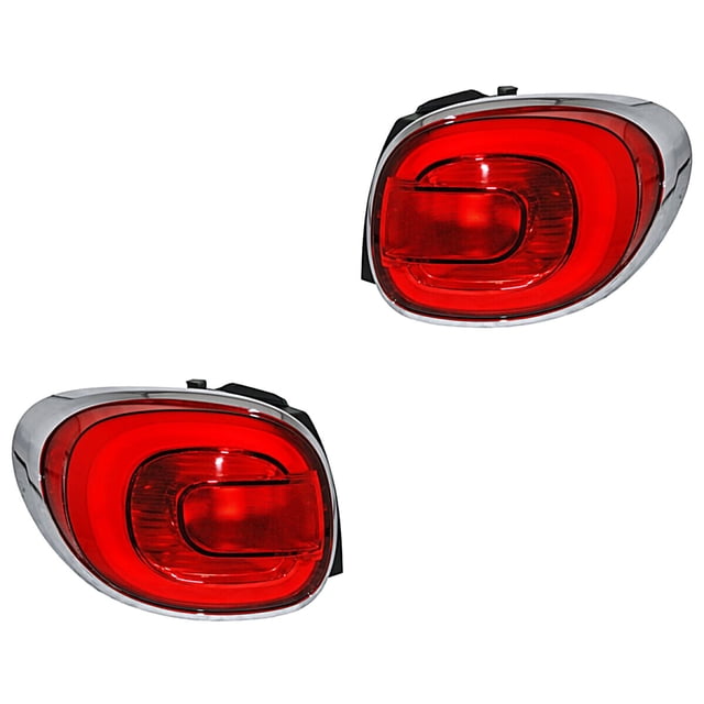 Par de Calaveras TYC 500l 2015 A 2018 Fiat S/Arnés Filo Cromado