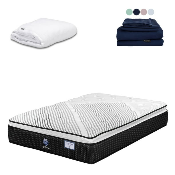 Colchón Queen Size Alaska Spring Air + Sábanas Softy + Protector Cloud