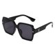 thumbnail image 1 of Gafas de sol con montura cuadrada para mujer, lentes de sol de lujo con protección UV, montura grande que combinan con todo (DS-8052-1), 1 of 5