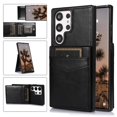 thumbnail image 1 of ELEHOLD Wallet Case for Samsung Galaxy S23 Ultra 6.8" Credit Card Slots Premium Leather Magnetic Buckle Vertical & Horizontal Kickstand Function Shockproof Flip Wallet Cover,Black, 1 of 7