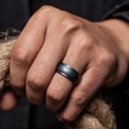 thumbnail image 5 of ThunderFit Silicone Men’s Wedding Rings, 10mm Wide 2.5mm Thick Rubber Wedding Bands, 5 of 5