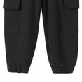 thumbnail image 6 of ZOYOEN Boys Cargo Sweatpants with Pockets- Straight Leg Baggy Casual Elastic Waist Kids Jogger Pants Black Size 9-10Years, 6 of 7