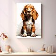 thumbnail image 2 of Basset Fauvede Bretagne Dog Art Canvas, Pet Wall, Polygon Art Print on Canvas Canvas, large wall art, bathroom wall art, Ready to Hang,Living Room,Bedroom ＆ Office, 2 of 4