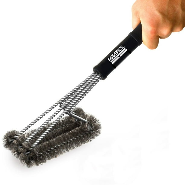 Maverick 18" Best BBQ Grill Brush 3 in 1, Durable and Effective, Barbecue Grill Brush Bristles