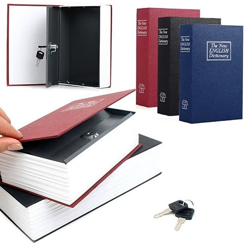Secret Stash Dictionary Diversion Book Safe Key Lock Hide Money Security Box New 