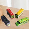 thumbnail image 1 of Runquan 4 Pieces Kids Diecast Metal Alloy Pull Back Bus for 1:64 Scale Game, 1 of 8