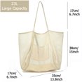 thumbnail image 3 of Jsbaby Mesh Beach Bag,Upgrade Large Shoulder Handbag for Women with Multiple Pockets for Travel Swimming Waterproof Pool Bag (beige), 3 of 6