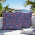thumbnail image 2 of Outdoor Waterproof Pillow Covers Pack of 2, Marine Life Vintage Red Lobster Shell Coral Decorative Throw Pillowcases Cushion Covers for Garden Patio Tent Sofa Couch, 18x18 inch, 2 of 8