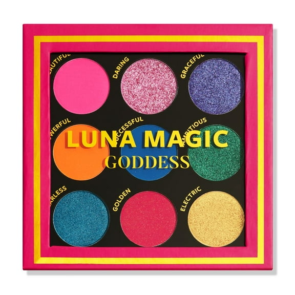Luna Magic Matte and Shimmer 9 Colors Eyeshadow Palette, Goddess